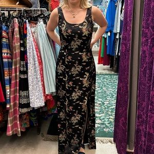 VINTAGE satin dragon dress